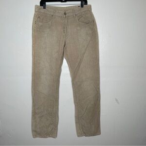 BUFFALO DAVID BITTON SLIM STRAIGHT KHAKI 100% COTTON CORDUROY PANTS SZ 34x32